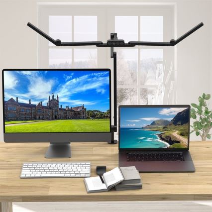 LED Dimbare Touch Flexibele Bureaulamp POINTIQ LED/24W/230V 3000-6500K CRI 92 zwart