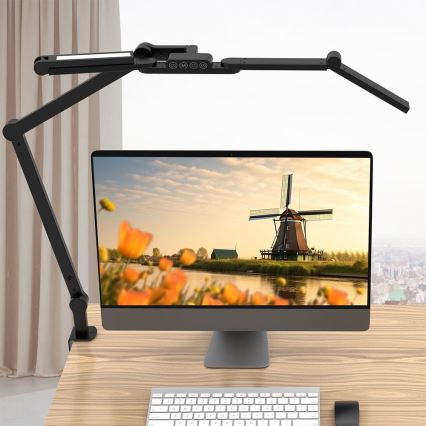 LED Dimbare Touch Flexibele Bureaulamp POINTIQ LED/24W/230V 3000-6500K CRI 92 zwart
