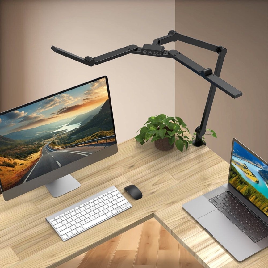 LED Dimbare Touch Flexibele Bureaulamp POINTIQ LED/24W/230V 3000-6500K CRI 92 zwart