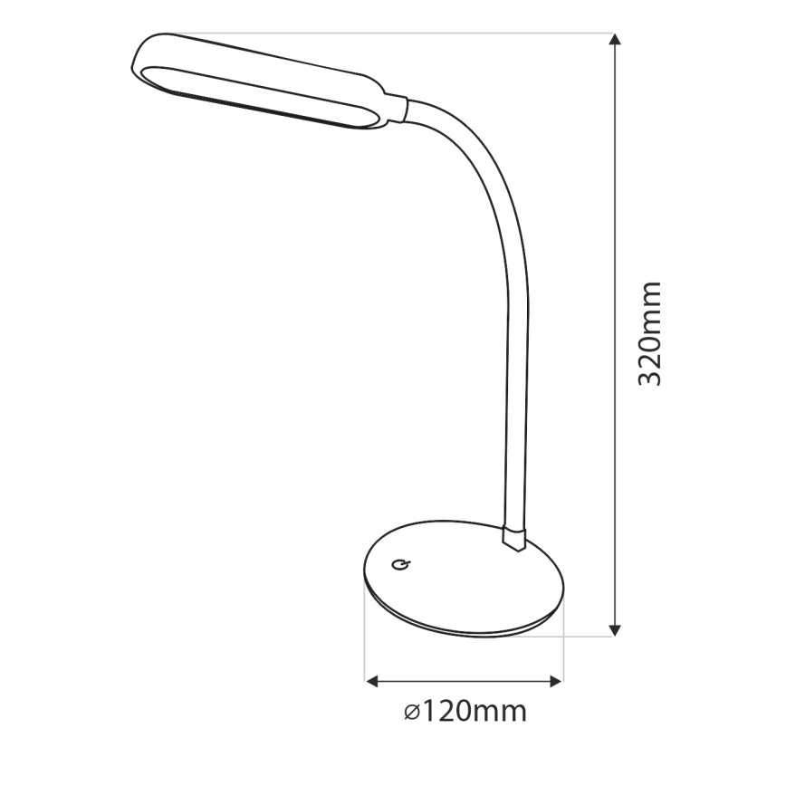LED Dimbare Touch Flexibele Bureaulamp LED/6W/5V USB 1200 mAh Wit