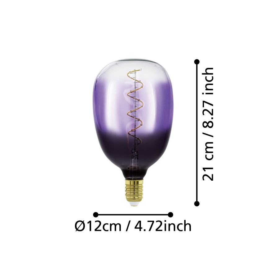 LED-dimbare gloeilamp VINTAGE T120 E27/4W/230V 1800K paars - Eglo 110226