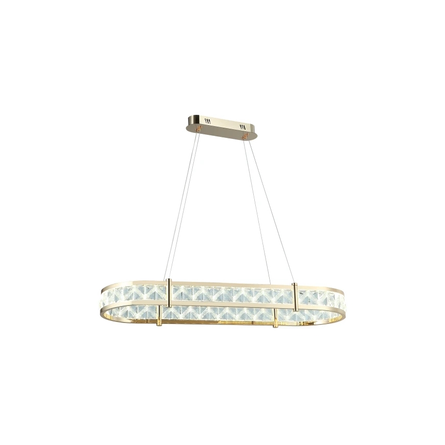 LED dimbare kristallen kroonluchter met ophangkabel ENRIQUE LED/50W//230V 3000-6000K + afstandsbediening
