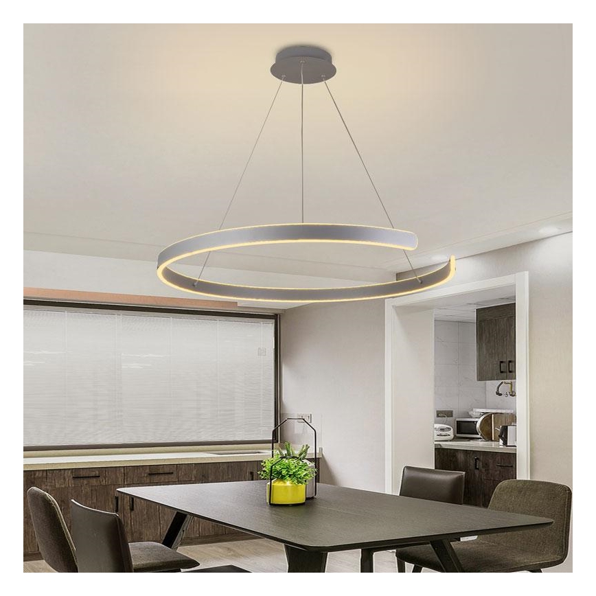 LED dimbare hanglamp aan kabel LED/100W/230V 3000-6500K Ø 80 cm + afstandsbediening