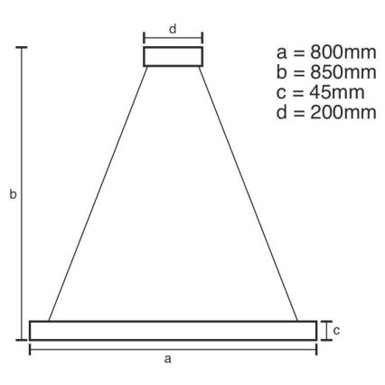 LED dimbare hanglamp aan kabel LED/100W/230V 3000-6500K Ø 80 cm + afstandsbediening