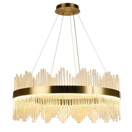 LED dimbare kristallen hanglamp aan kabel LED/110W/230V 3000-6500K goud + afstandsbediening