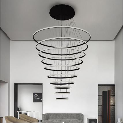 LED dimbare hanglamp aan kabel LED/365W/230V 3000-6500K Ø 100 cm + afstandsbediening