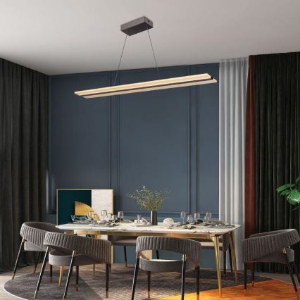 LED Dimbare hanglamp aan kabel LED/40W/230V 3000-6500K chroom + afstandsbediening