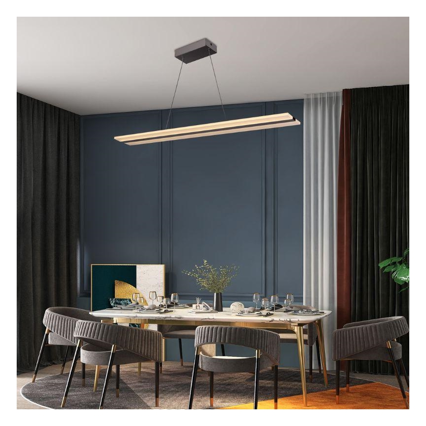 LED Dimbare hanglamp aan kabel LED/40W/230V 3000-6500K chroom + afstandsbediening
