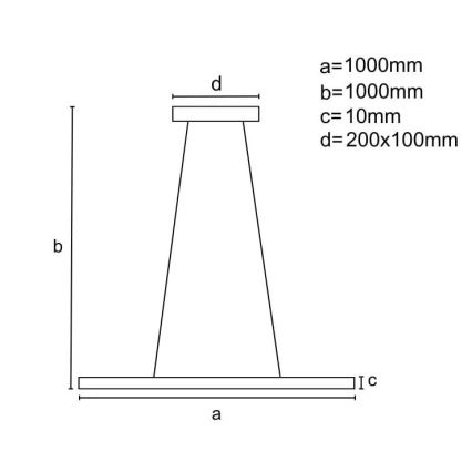 LED Dimbare hanglamp aan kabel LED/40W/230V 3000-6500K chroom + afstandsbediening