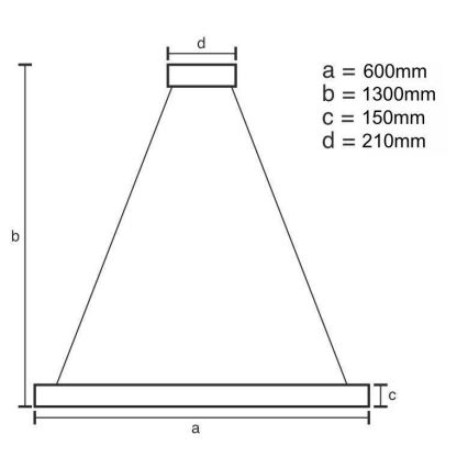 LED dimbare kristallen hanglamp aan kabel LED/40W/230V 3000-6500K goud + afstandsbediening