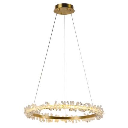 LED dimbare kristallen hanglamp aan kabel LED/40W/230V 3000-6500K goud + afstandsbediening