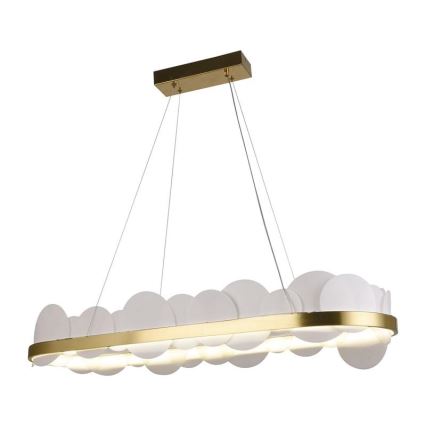 LED Dimbare hanglamp aan kabel LED/50W/230V 3000-6500K goud + afstandsbediening
