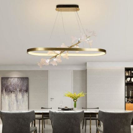 LED Dimbare hanglamp aan kabel LED/55W/230V 3000-6500K + afstandsbediening