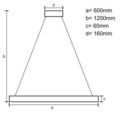 LED Dimbare hanglamp aan kabel LED/55W/230V 3000-6500K wit + afstandsbediening