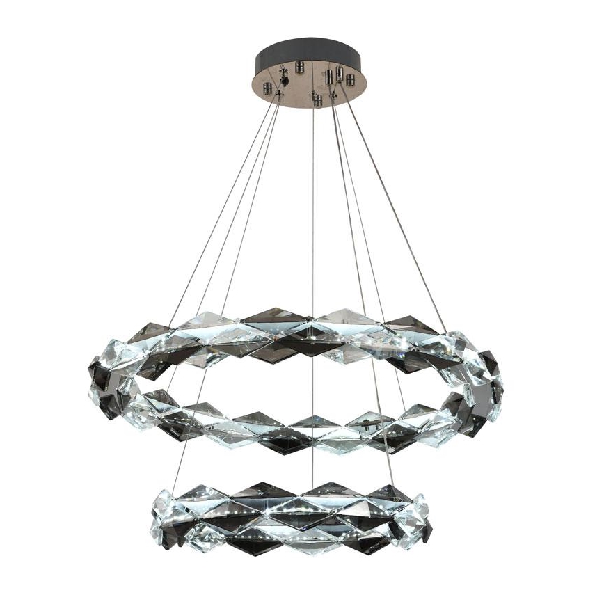LED dimbare kristallen hanglamp aan kabel LED/65W/230V 3000-6500K glanzend chroom + afstandsbediening