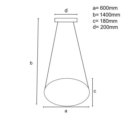 LED Dimbare hanglamp aan kabel LED/70W/230V 3000-6500K Ø 60 cm glanzend chroom + afstandsbediening