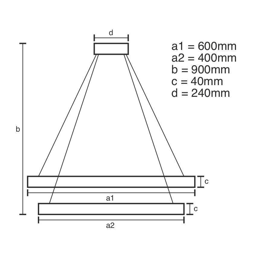 LED dimbare hanglamp aan kabel LED/70W/230V 3000-6500K Ø 60 cm + afstandsbediening