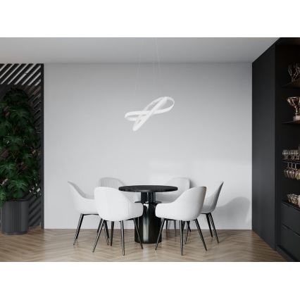 LED Dimbare hanglamp aan kabel LED/70W/230V 3000-6500K Ø 55 cm wit + afstandsbediening