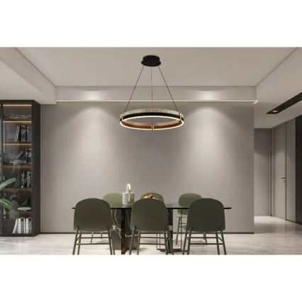 LED dimbare hanglamp aan kabel LED/80W/230V 3000-6500K Ø 60 cm + afstandsbediening