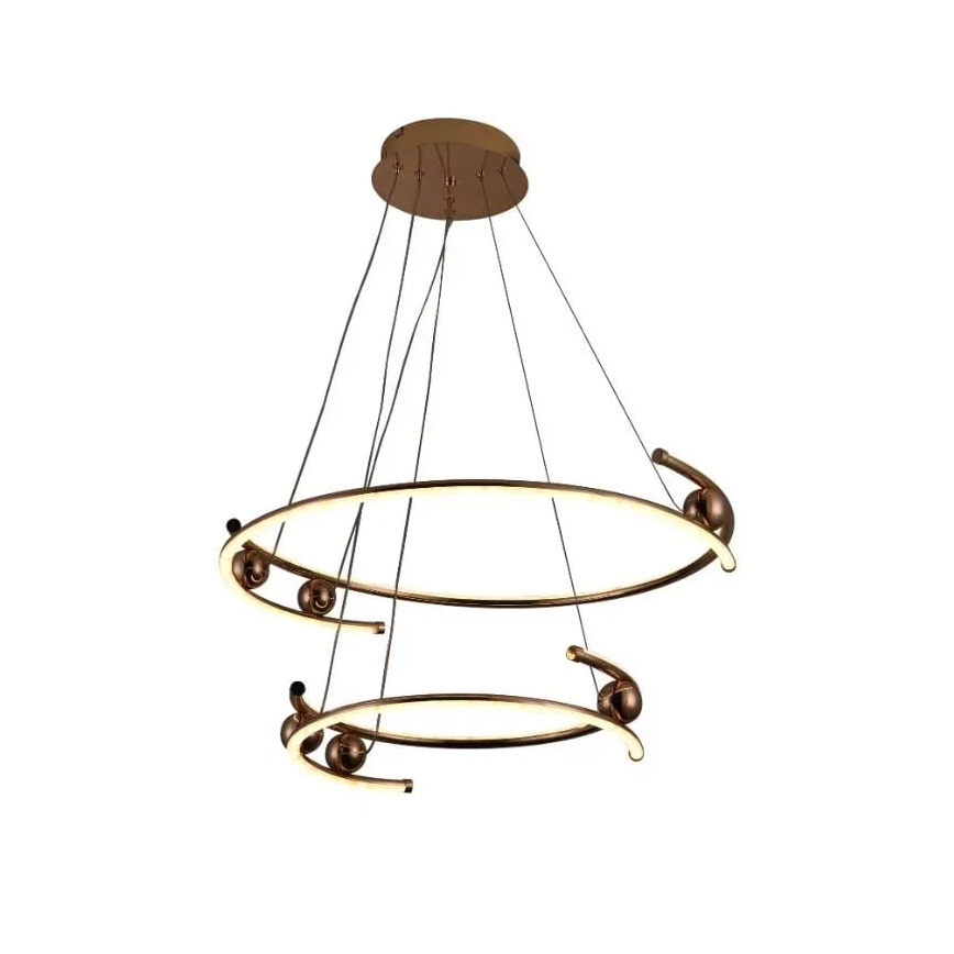 LED dimbare hanglamp aan kabel LED/80W/230V 3000-6500K Ø 60 cm + afstandsbediening