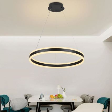 LED dimbare hanglamp aan kabel LED/85W/230V 3000-6500K Ø 60 cm + afstandsbediening