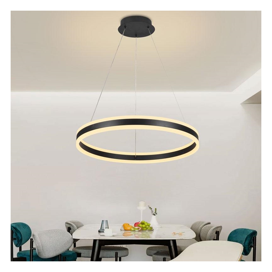 LED dimbare hanglamp aan kabel LED/85W/230V 3000-6500K Ø 60 cm + afstandsbediening