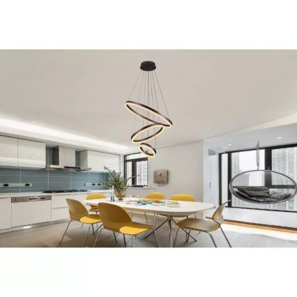 LED dimbare hanglamp aan kabel LED/85W/230V 3000-6500K Ø 60 cm + afstandsbediening