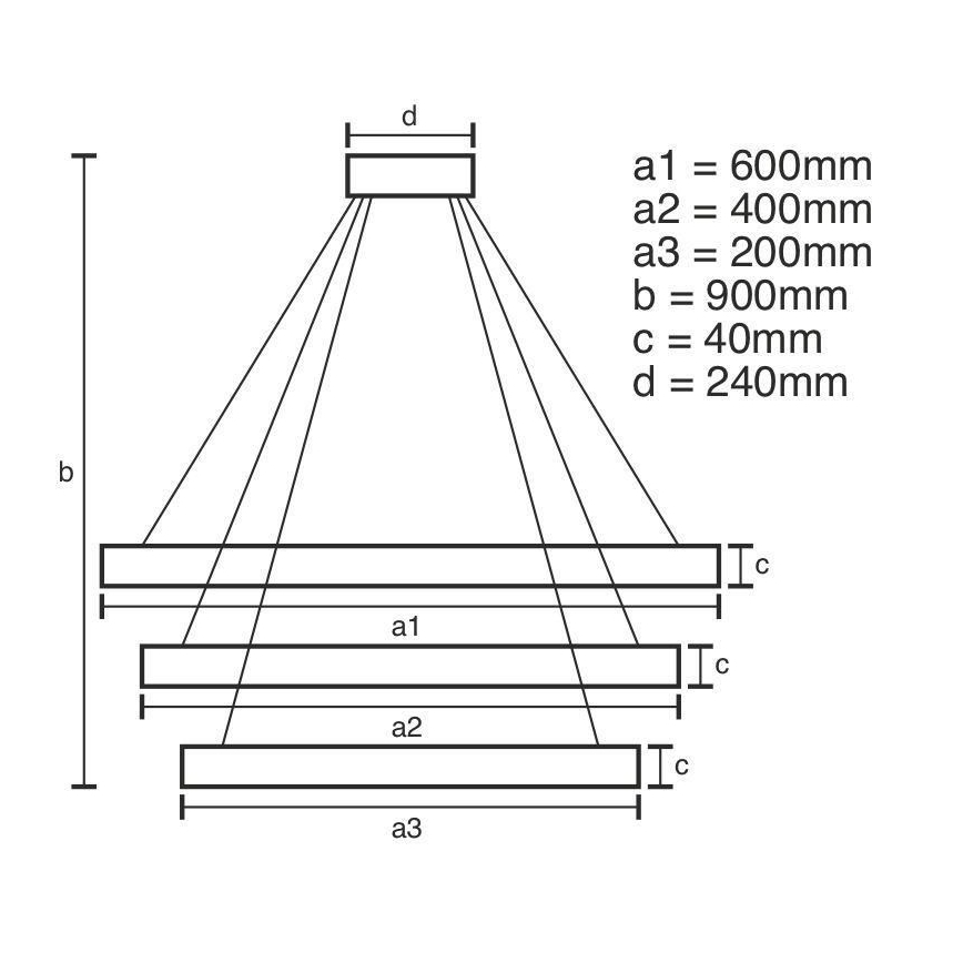 LED dimbare hanglamp aan kabel LED/85W/230V 3000-6500K Ø 60 cm + afstandsbediening