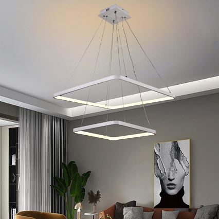 LED dimbare hanglamp aan kabel LED/90W/230V 3000-6500K + afstandsbediening