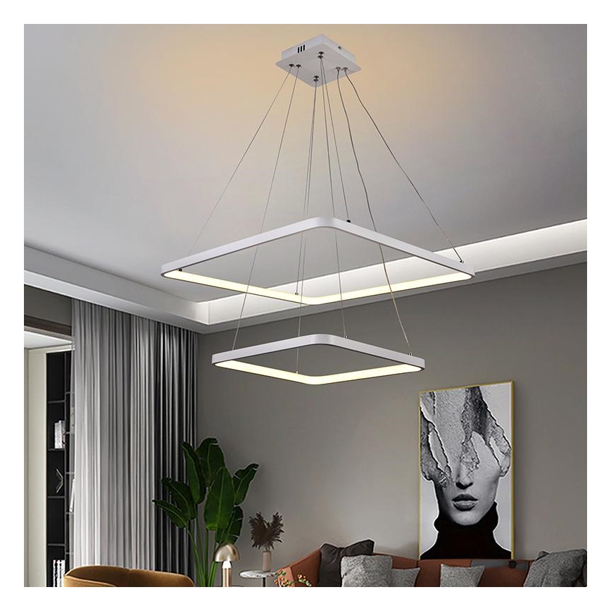 LED dimbare hanglamp aan kabel LED/90W/230V 3000-6500K + afstandsbediening