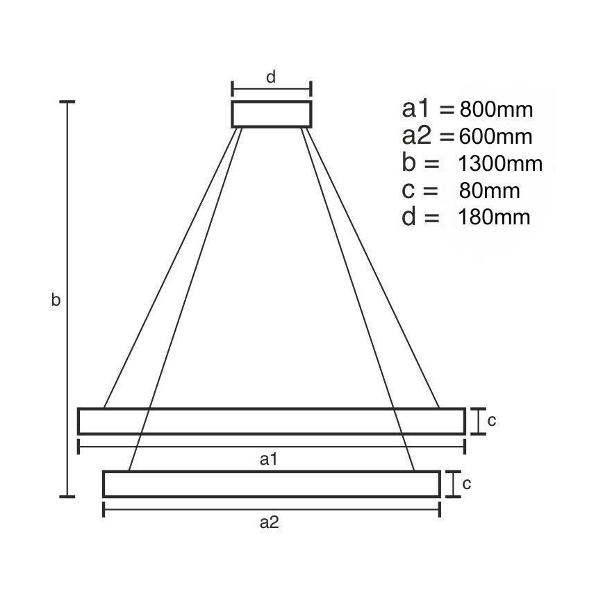 LED dimbare kristallen hanglamp aan kabel LED/90W/230V 3000-6500K goud/chroom + afstandsbediening