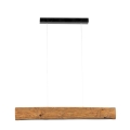 LED Dimbare hanglamp aan kabel LUCAS LED/25,5W/230V dennenhout