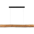 LED Dimbare hanglamp aan kabel LUCAS LED/33W/230V dennenhout