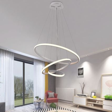 LED Dimbare hanglamp aan snoer LED/90W/230V 3000-6500K + afstandsbediening