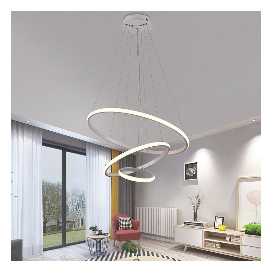 LED Dimbare hanglamp aan snoer LED/90W/230V 3000-6500K + afstandsbediening