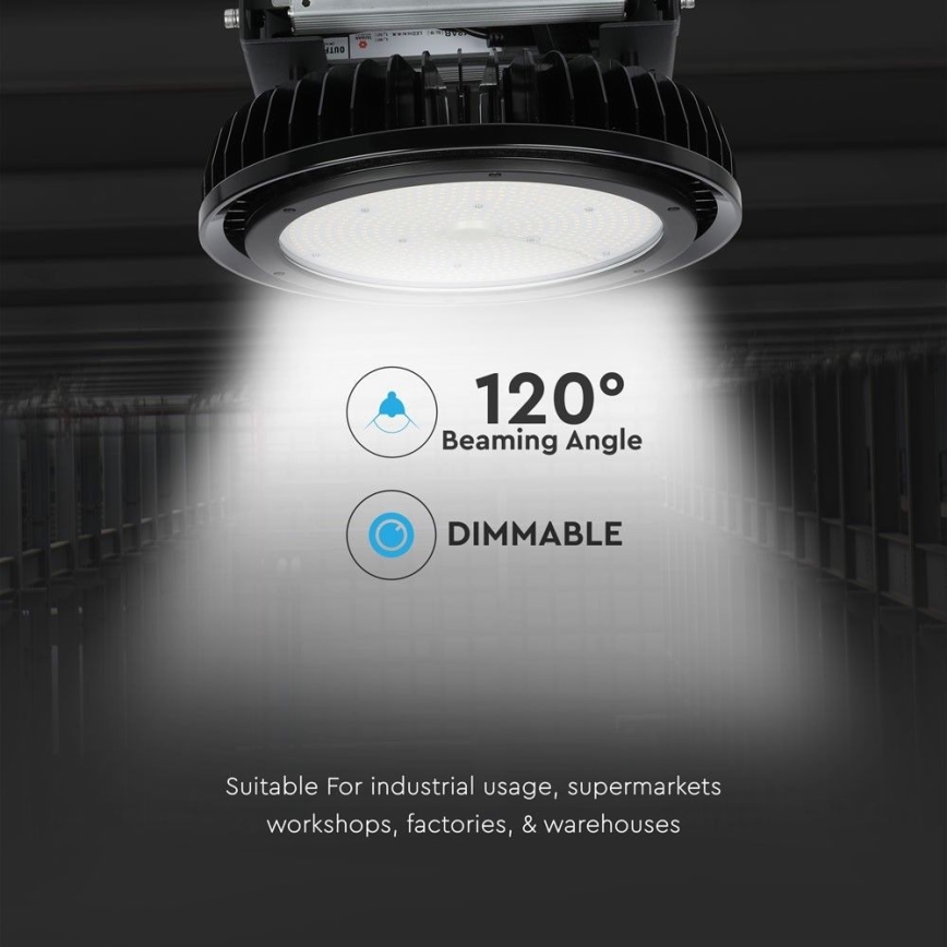 LED Dimbare Industriële High Bay Lamp LED/500W/230V 4000K IP65 zwart