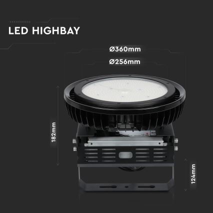 LED Dimbare Industriële High Bay Lamp LED/500W/230V 4000K IP65 zwart