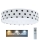 LED Dimbare Kinderplafondlamp SMART GALAXY KIDS LED/24W/230V 3000-6500K stippen wit/zwart + afstandsbediening