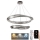 LED Dimbare kristallen hanglamp aan een snoer LED/90W/230V 3000-6500K glanzend chroom + afstandsbediening