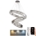 LED dimbare kristallen hanglamp aan kabel LED/115W/230V 3000-6500K glanzend chroom + afstandsbediening