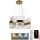 LED dimbare kristallen hanglamp aan kabel LED/130W/230V 3000-6500K goud + afstandsbediening