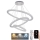 LED dimbare kristallen hanglamp aan kabel LED/210W/230V 3000-6500K zilver + afstandsbediening