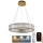 LED dimbare kristallen hanglamp aan kabel LED/40W/230V 3000-6500K chroom/goud + afstandsbediening