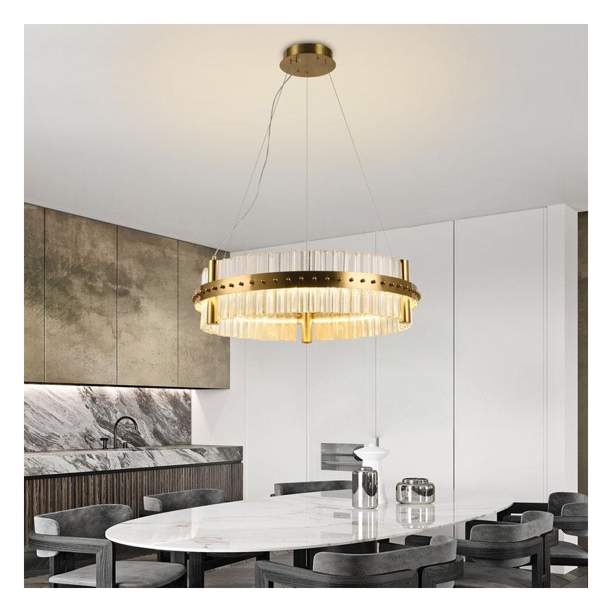 LED dimbare kristallen hanglamp aan kabel LED/40W/230V 3000-6500K + afstandsbediening