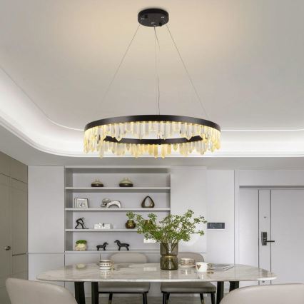 LED dimbare kristallen hanglamp aan kabel LED/40W/230V 3000-6500K + afstandsbediening