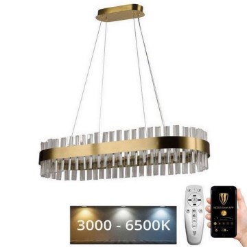LED dimbare kristallen hanglamp aan kabel LED/45W/230V 3000-6500K + afstandsbediening