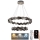 LED dimbare kristallen hanglamp aan kabel LED/65W/230V 3000-6500K glanzend chroom + afstandsbediening