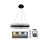 LED dimbare kristallen hanglamp aan kabel LED/80W/230V 3000-6500K zwart + afstandsbediening
