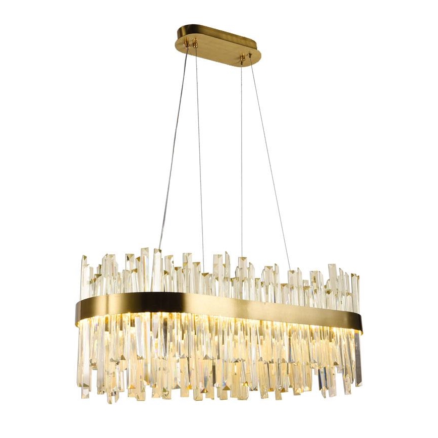 LED dimbare kristallen hanglamp aan kabel LED/90W/230V 3000-6500K + afstandsbediening