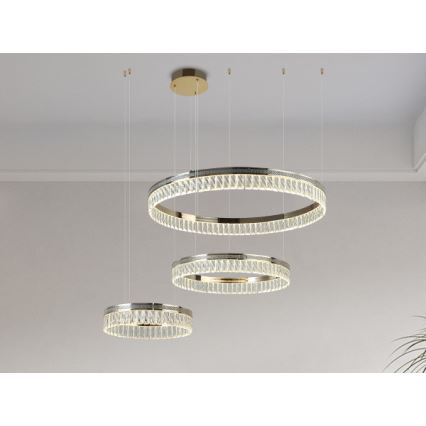 Dimbare LED-kristallen kroonluchter aan kabel THALIA LED/120W/230V 3000-6000K + afstandsbediening